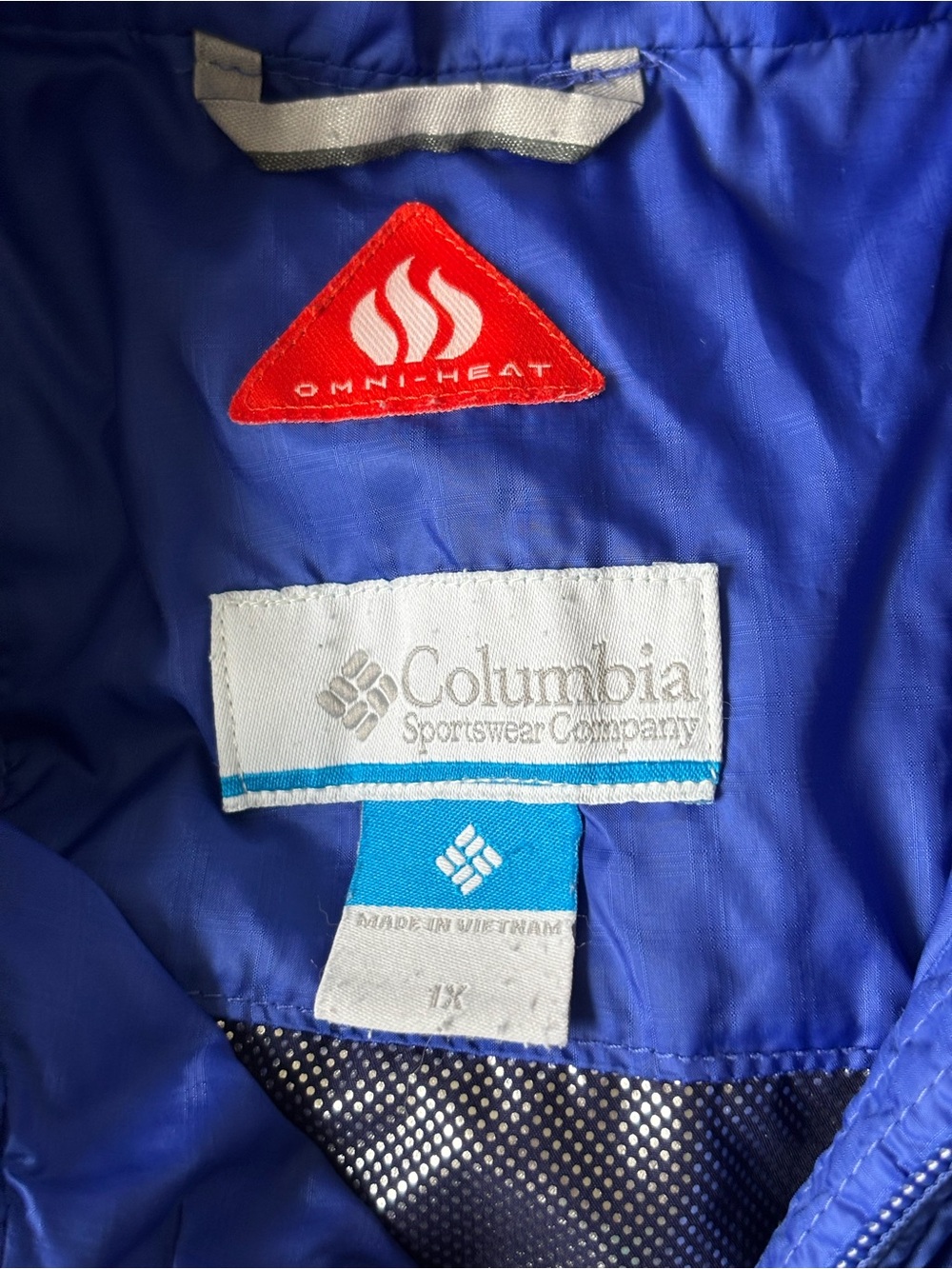 Columbia Omni-Heat Women's Quilted Puffer Jacket Size 1X Blue Full Zip - Picture 3 of 11
